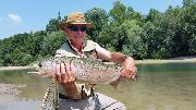 Richard, Chiris, Rainbow trout June, Slovenia fly fishing